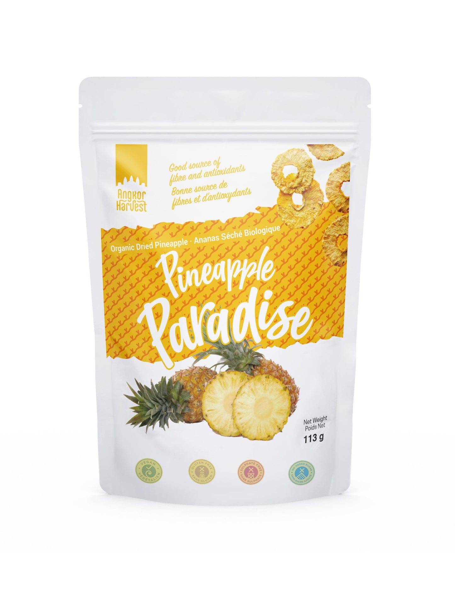 Organic Dried Pineapple, rings