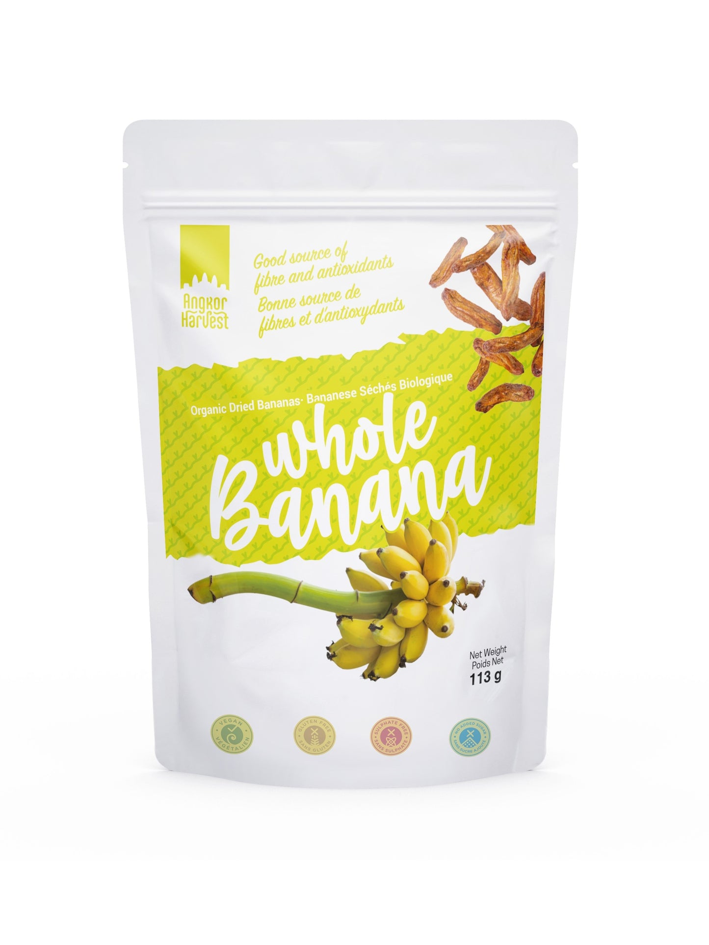 Organic Dried Banana, whole