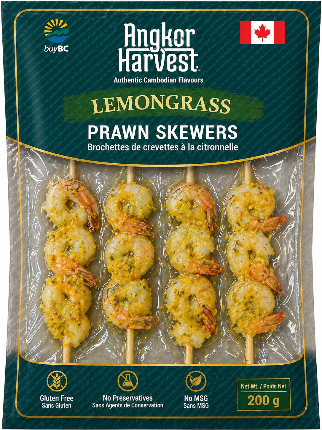 Lemongrass Prawn Skewers (Frozen frozen are available only at local delivery)