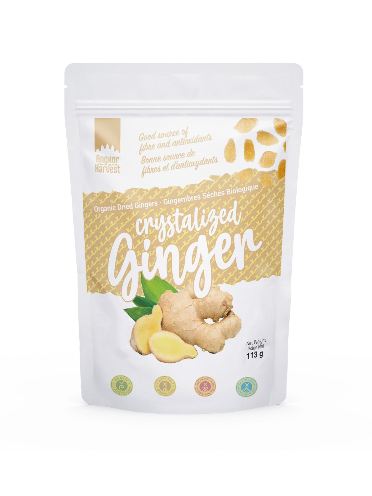 Organic Dried Ginger, Crystallized