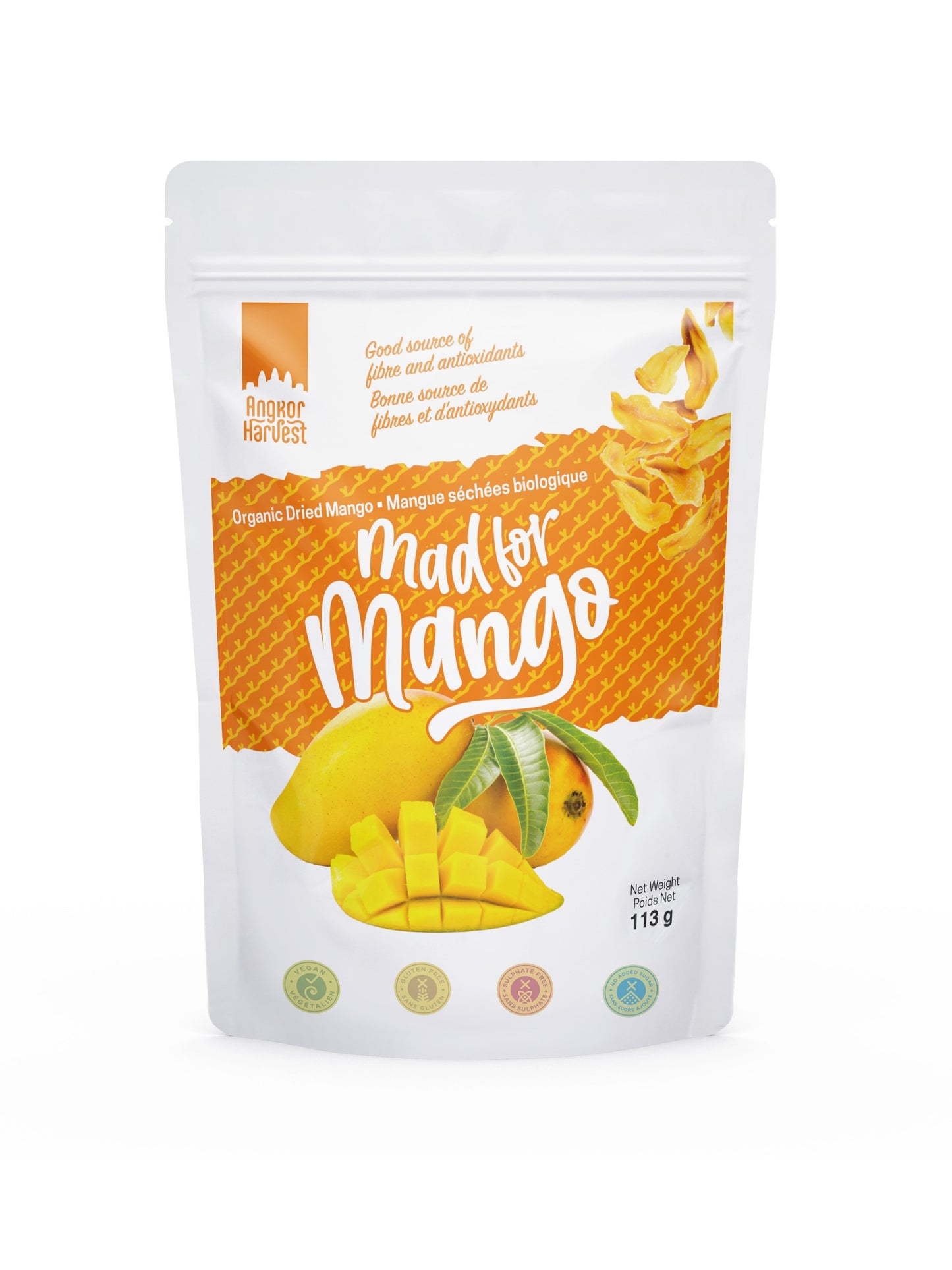 Organic Dried Mango, sliced