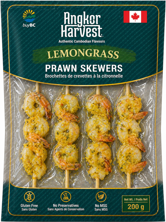 Lemongrass Prawn Skewers (Frozen frozen are available only at local delivery)